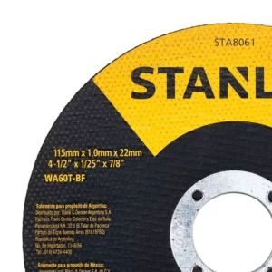 Disco Abrasivo Corte Inox 4 1/2" x 1,0mm x 7/8" Metal STA8061