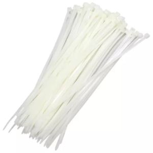 Abraçadeira Nylon 300x4,8mm Branca 100 Unidades