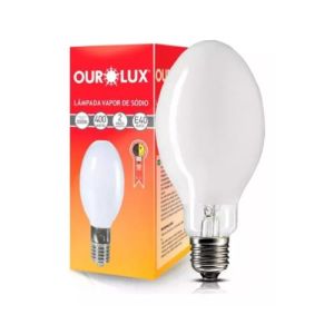 Lâmpada de Vapor de Sódio Ovoide E40 400W 2000K 220V - Ourolux