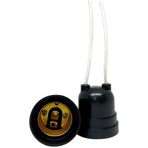 Soquete E27 PVC com Rabicho Preto Bivolt