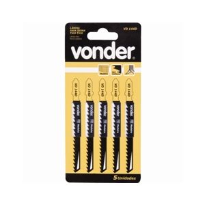 Lâmina Serra Tico-Tico Vonder 5 Peças Aço Carbono Encaixe "T" VD-101-B