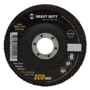 Disco Flap Heavy Duty Fibra Reto 4.1/2" Grana 60 para Metais