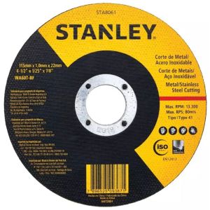 Disco Abrasivo Corte Inox 4 1/2" x 1,0mm x 7/8" Metal STA8061