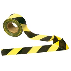 Fita Zebrada Plastcor 200m Preto Amarelo Sinalização