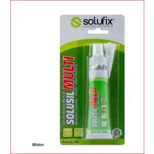Cola de Silicone Acético Solusil Transparente 50g Multiuso