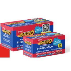 Massa Epóxi Vedatudo Dryko 50g p/ Reparos Secos e Submersos