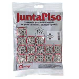 Espaçador Juntapiso Cortag 3mm c/ 100 Peças p/ Piso Cerâmico e Azulejo