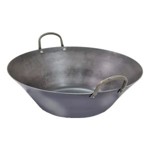 Tacho de Ferro Preto 59L com Alças de Ferro e Beira Alta