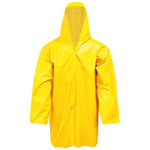 Capa de Chuva  Forrada Com Capuz Amarela Tamanho G