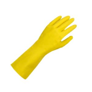 Luva de Látex Amarela Volk Forrada EG 30cm CA 10695