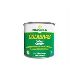 Adesivo de Contato Cola Brascola Colabras 200g Alta Fixação em Madeira Couro Papelão