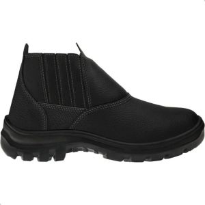 Botina de Segurança Nº39 Vulcaflex Bico PVC, Couro Preto C.A 43377