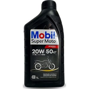 Óleo Mobil Super Moto 20W-50 4T 1L | Proteção Motor e Embreagem