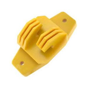 Isolador para Cerca Elétrica Guachuka Tipo W Nº 02 Amarelo Fácil Instalação