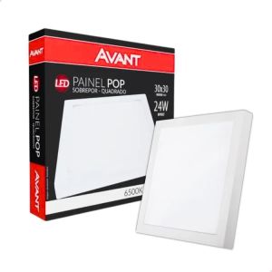 Painel LED Plafon 24W Quadrado Branco 6500K AVANT