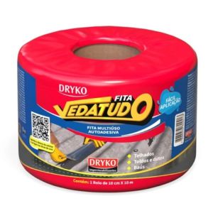Manta Asfáltica Dryko Auto Adesiva Aluminizada 10cm x10m
